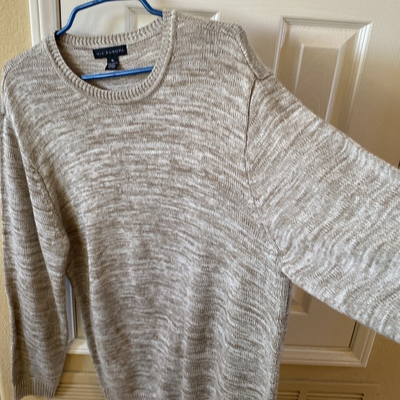 Cream beige/brown sweater size XL - Picture 3 of 5